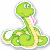 スネーク カートゥーン ダイカット ステッカー デカール (正面)