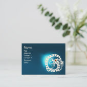 スネーク・ドラゴンサファイアブルー・ホワイト・レッド 名刺 (スタンド正面)