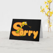 スネーク・プローリー・カード（大きなゴメン・ワード付き） カード (黄色い花)