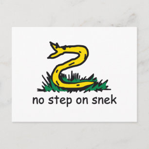 スネーク・ライドのジョーク ガズデン・フラグのパロディ SnekRight ポストカード