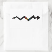 スネーク – 先住民アメリカインディアンのシンボル 長方形シール (バッグ)