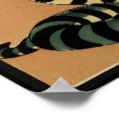 スネーク – 古代カラフル書イラストレーション ポスター (角)