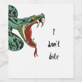 スネーク「噛みません」 ワインラベル (シングルラベル)