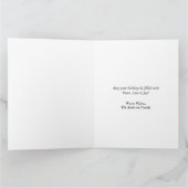 スノイ素朴ハウスクリスマスファミリーホリデー カード (内部)