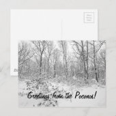 スノイ・ポコノスからの挨拶 ポストカード (正面/裏面)