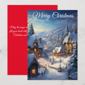 スノウィー・セレニティ・ヴィレッジⅡ:クリスマスカード シーズンカード (正面/裏面)