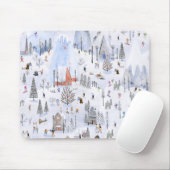 スノウイ忙しマウンテンアルパインスキーヴィレッジ マウスパッド (マウス)