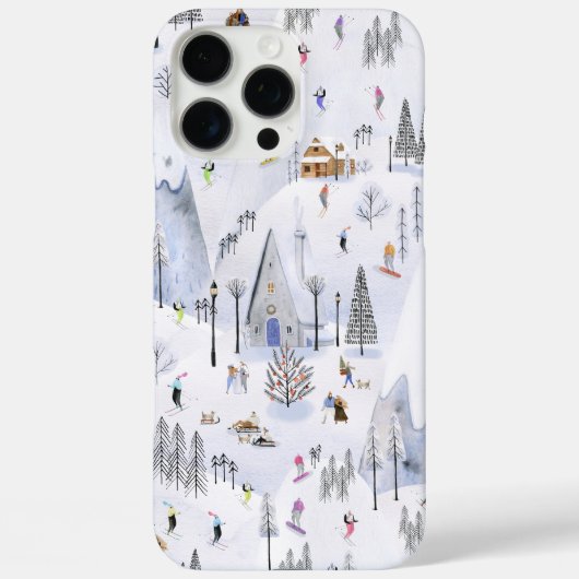 スノウイ忙しマウンテンアルパインスキーヴィレッジ Case-Mate iPhoneケース (裏面)