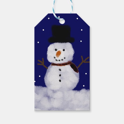 スノウイ雪だるま ギフトタグ (正面)
