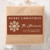 スノウエレガントフレークテラコッタ差出人住所 ラベル (インサイチュ)