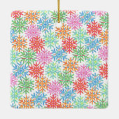 スノウカラフルェークキャット写真オーナメント セラミックオーナメント (裏面)