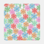 スノウカラフルェークキャット写真オーナメント メタルオーナメント (裏面)