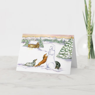 スノウダッシュンドホリデーカード シーズンカード