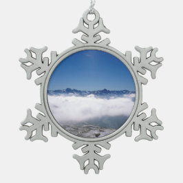 スノウダボスSwitzerland Holiday Cardポスター写真B スノーフレークピューターオーナメント