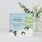 スノウバディーズ誕生日 招待状 (スタンド正面)