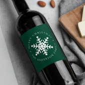 スノウモダンムフレークグリーンホリデイ ワインラベル