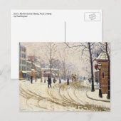 スノウ、ブルバード·ド·クリシー、パリバイポール·シニャック ポストカード (正面/裏面)