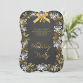 スノエレガントルフレク企業のホリデーパーティー招待状 招待状 (スタンド正面)