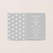 スノエレガントーフレー結婚クの冬のメニュー 箔カード (内部)