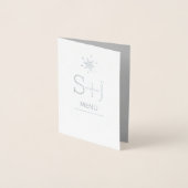 スノエレガントーフレー結婚クの冬のメニュー 箔カード (正面)