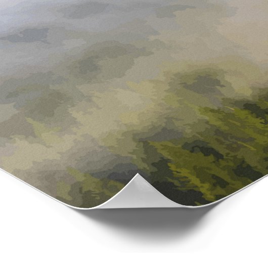 スノクアルミエパスワシントントラベルイラストレーション ポスター (角)