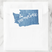 スノクアルミエワシントンウッドグレイン 長方形シール (バッグ)