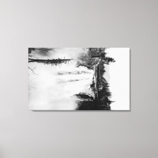 スノクアルミー滝アンドロッジ,ワシントンフォトグラップ キャンバスプリント (正面)