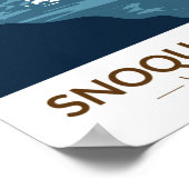 スノクアルミー滝ズワシントンウォーターフォールヴィンテージ ポスター (角)