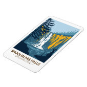 スノクアルミー滝ズワシントンウォーターフォールヴィンテージ マグネット (左側)