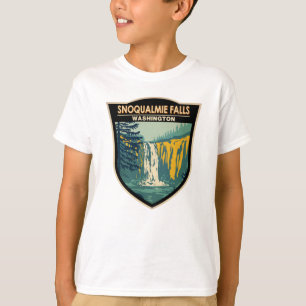 スノクアルミー滝ワシントンウォーターフォールヴィンテージ Tシャツ