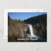 スノクアルミー滝 ポストカード (正面/裏面)