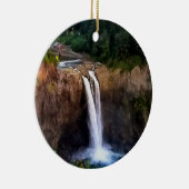 スノクアルミー秋ラウンドセラミッククリスマスオーナメント セラミックオーナメント (右)