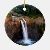 スノクアルミー秋ラウンドセラミッククリスマスオーナメント セラミックオーナメント (裏面)