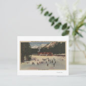 スノコアルミー スキーエリア、ワシントン州 - スキーの景色 ポストカード (スタンド正面)