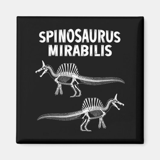 スノサウルス・ミラビリス 新しい恐竜の化石 マグネット (正面)
