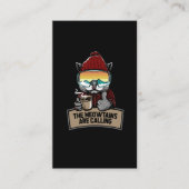 スノーおもしろいボードスキーキャットスノーゴーグルズマウンテンズ 名刺 (正面)