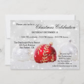 スノーきらめくクリスマスボードブルパーティの招待状 招待状 (裏面)