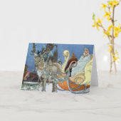 スノーアイスクイーンロシアのプリンセストナカイ カード (黄色い花)