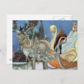 スノーアイスクイーンロシアのプリンセストナカイ ポストカード (正面/裏面)