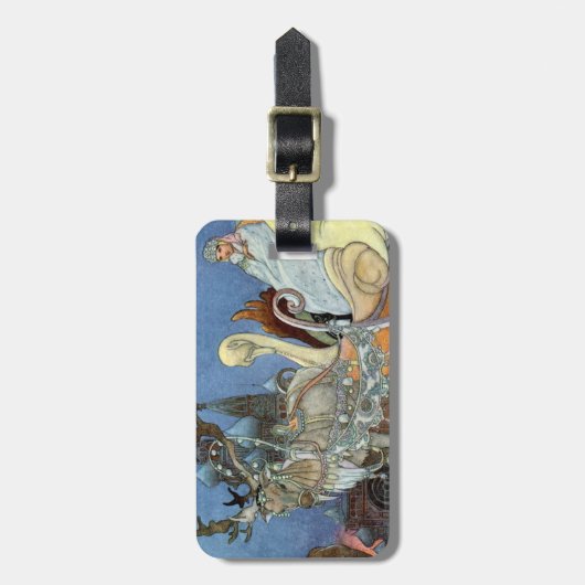 スノーアイスクイーンロシアのプリンセストナカイ ラゲッジタグ (正面縦)