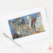 スノーアイスクイーンロシアのプリンセストナカイ 長方形シール (封筒)