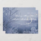 スノーアイスレイクシーンウィンターウェディング招待状 招待状 (正面/裏面)