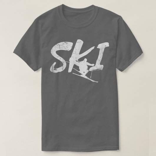 スノーアドベンチャースキーインストラクターウィンタースポーツスキー Tシャツ (デザイン正面)