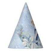 スノーイウィンターブロンドプリンセス パーティーハット (左)