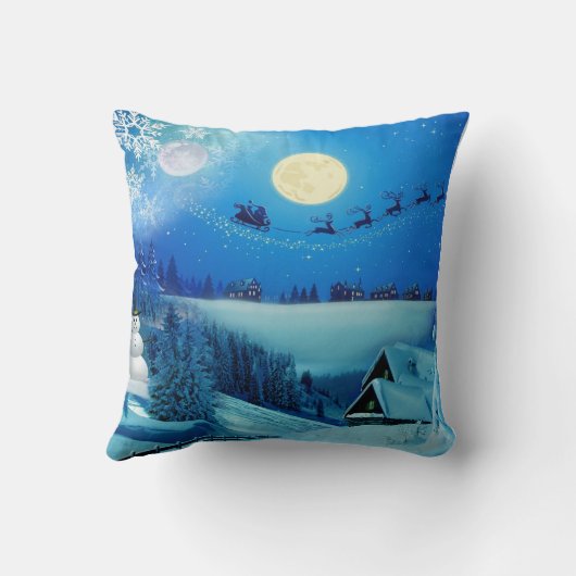 スノーイウィンターホリデイファンタジー クッション (裏面)