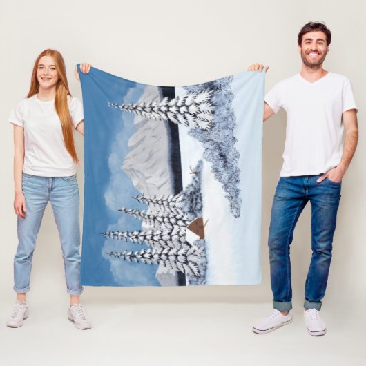 スノーイウィンターミディアムフリースブランケット フリースブランケット (インサイチュ)