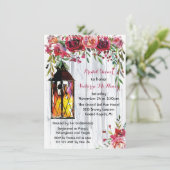 スノーイウィンターランタンフローラブライダルシャワー 招待状 (スタンド正面)