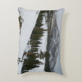 スノーイエラリーレイクカリフォルニア冬の風景 アクセントクッション (裏面(縦))