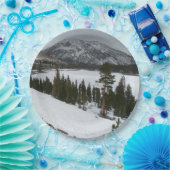 スノーイエラリーレイクカリフォルニア冬の風景 ペーパープレート (パーティー)