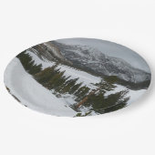 スノーイエラリーレイクカリフォルニア冬の風景 ペーパープレート (アングル)